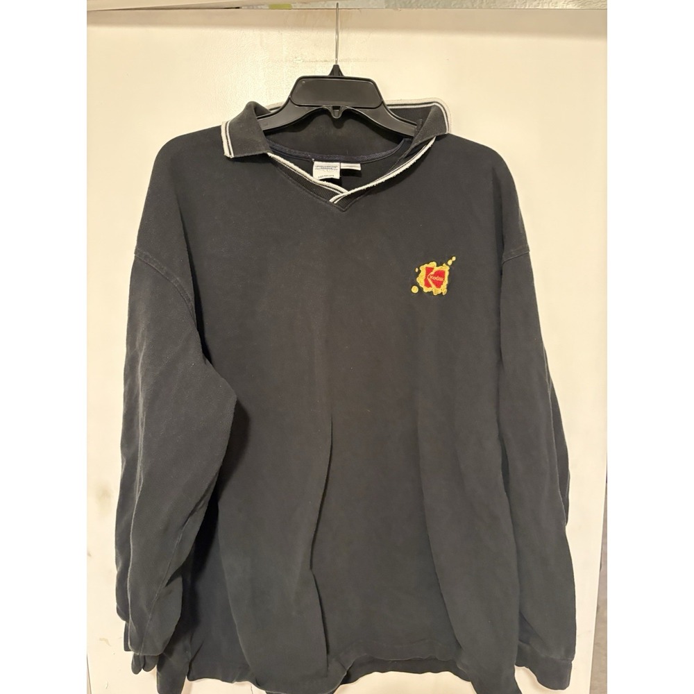 Vintage Kodak Long Sleeve Polo Shirt Size XXL